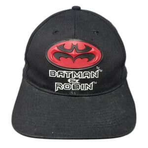 Batman & Robin Frito Lay Snapback Cap Black OS Adjustable Embroidered Vintage